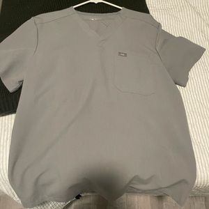 Figs cement Leon 2 pocket scrub top